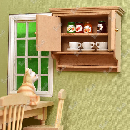 1:12 Scale Miniature Dollhouse Hanging Cabinet Closet Shelf Furniture Accessories For Play Room