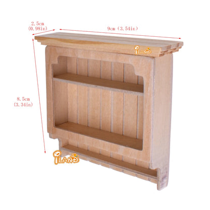 1:12 Scale Miniature Hanging Cabinet Closet Shelf For Dollhouse Kitchen Dining Room Accessories
