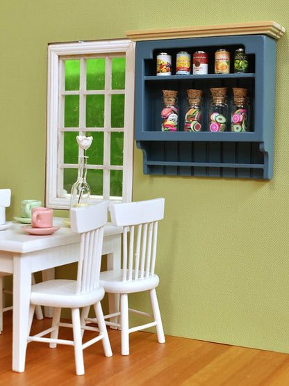 1:12 Scale Miniature Hanging Cabinet Closet Shelf For Dollhouse Kitchen Dining Room Accessories