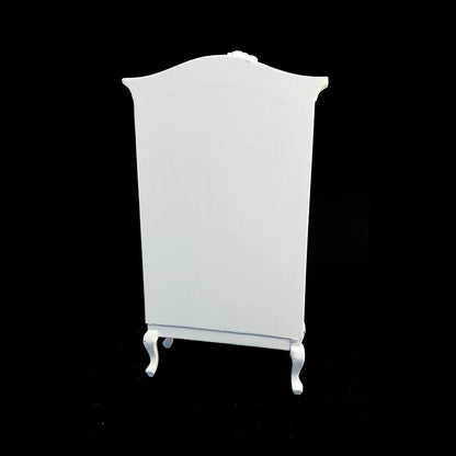 1:12 Scale Miniature White Cabinet Display Cupboard Shelf Showcase Dollhouse Furniture Accessories