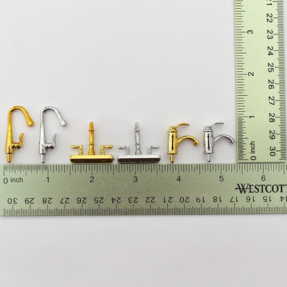 1:12 Scale Miniature Water Tap Faucet Simulation Model For Dollhouse Furniture Decor Accessories