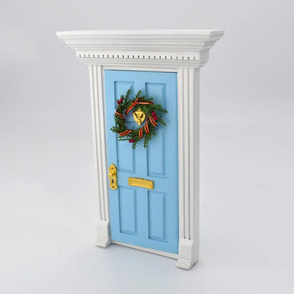 Accesorio para casa de muñecas en miniatura a escala 1:12, guirnalda navideña, decoración navideña, regalo