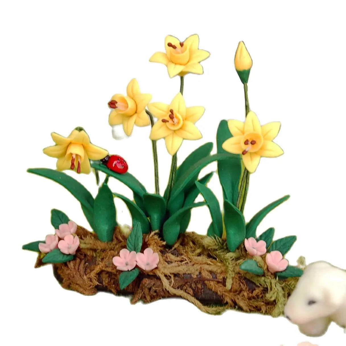 1:12 Scale Miniature Dollhouse Flower Plant Decor Bonsai Model Fairy Garden Ornament Potted Plants Kids Play Toy