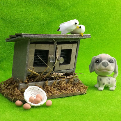 1:12 Scale Miniature Food Basket Of Eggs For Dollhouse Accessories