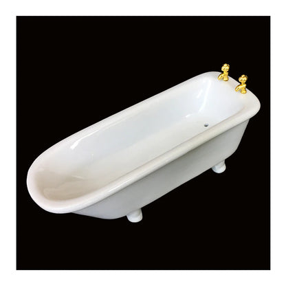 1:12 Scale Miniature Bathroom Set White Toilet Sink Bathtub Dollhouse Furniture
