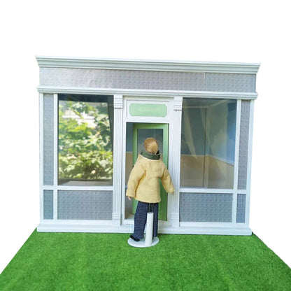 1:12 Scale Miniature Doll Young Man With Stand For Dollhouse Accessories Small Toys For Girls Boys