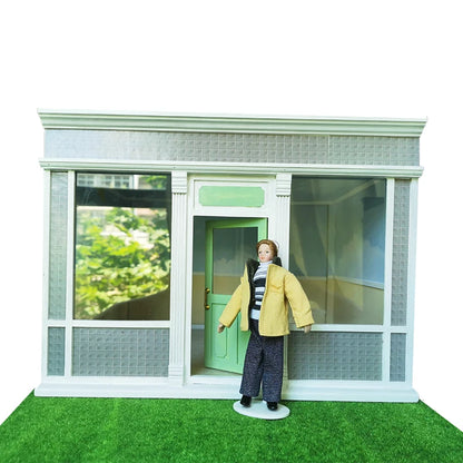 1:12 Scale Miniature Doll Young Man With Stand For Dollhouse Accessories Small Toys For Girls Boys