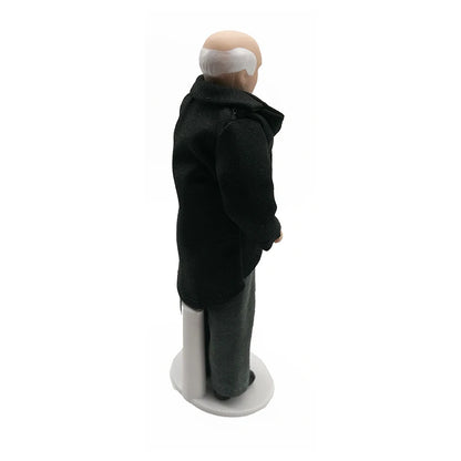 1:12 Scale Miniature Porcelain Doll Old Man Servant Butler Model For Dollhouse