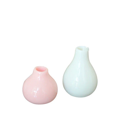 Vase miniature en porcelaine bleu et blanc à l'échelle 1:12, accessoires pour maison de poupée