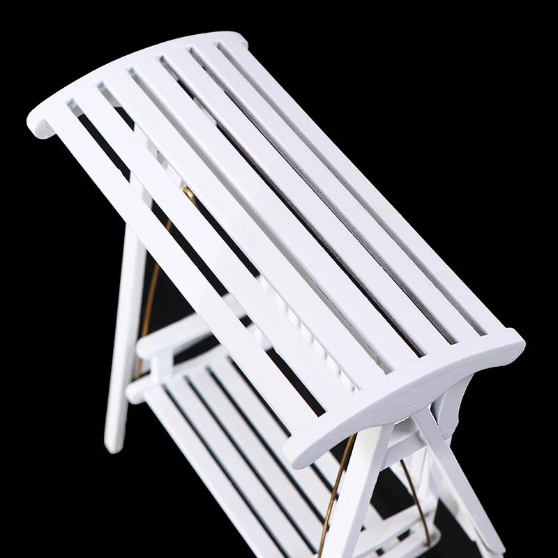 1:12 Scale Miniature White Swing Garden Wood Furniture For Dollhouse