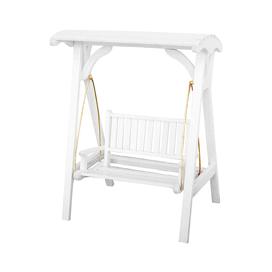 1:12 Scale Miniature White Swing Garden Wood Furniture For Dollhouse