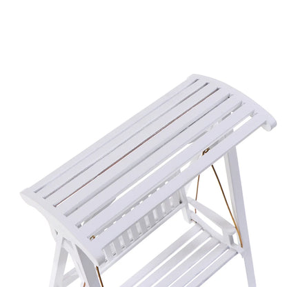 1:12 Scale Miniature White Swing Garden Wood Furniture For Dollhouse