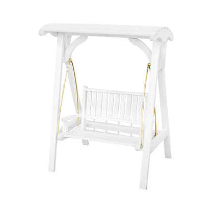 1:12 Scale Miniature White Swing Garden Wood Furniture For Dollhouse