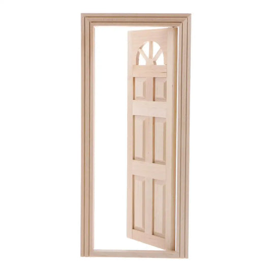 1:12 Scale Miniature Wooden Interior Door For Dollhouse Furniture Accessories