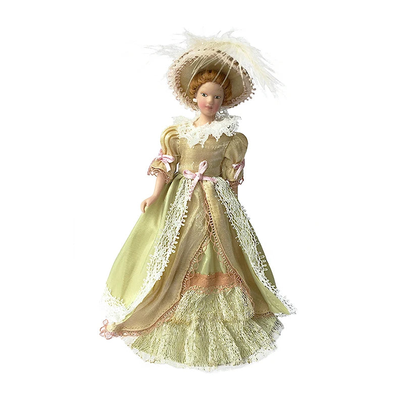 1:12 Scale Miniature Dolls With Stand Dollhouse Accessories Christmas Toys For Girls Children