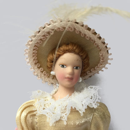 1:12 Scale Miniature Dolls With Stand Dollhouse Accessories Christmas Toys For Girls Children