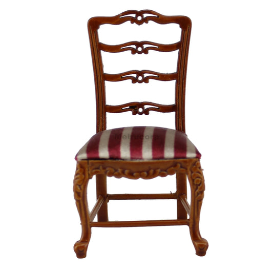 1:12 Scale Miniature Dollhouse Furniture Hand Carved Walnut Dining Chair