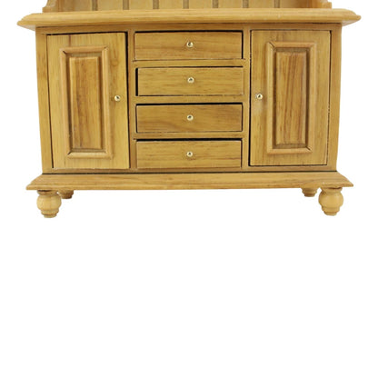 Meuble de cuisine miniature en bois massif, échelle 1:12, fabriqué à la main, pour maison de poupée