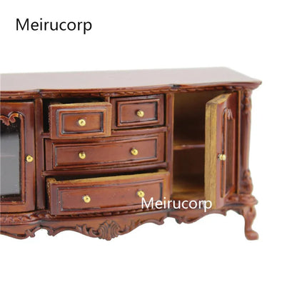 Vitrine miniature pour maison de poupée à l'échelle 1:12 - Meubles vintage faits main