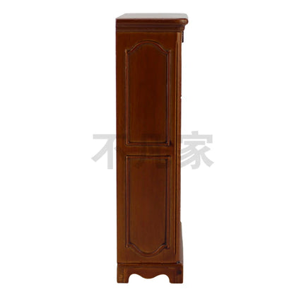 Estantería de madera para casa de muñecas en miniatura a escala 1:12 - Accesorio de mobiliario para casa de muñecas hecho a mano