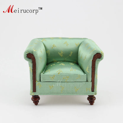 Sillón para casa de muñecas en miniatura hecho a mano a escala 1:12