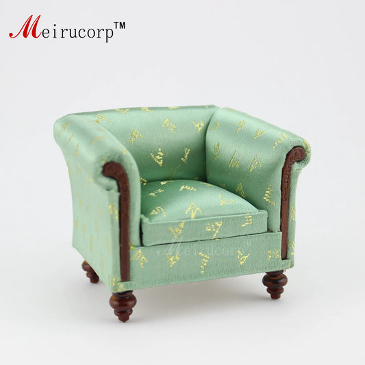 Sillón para casa de muñecas en miniatura hecho a mano a escala 1:12