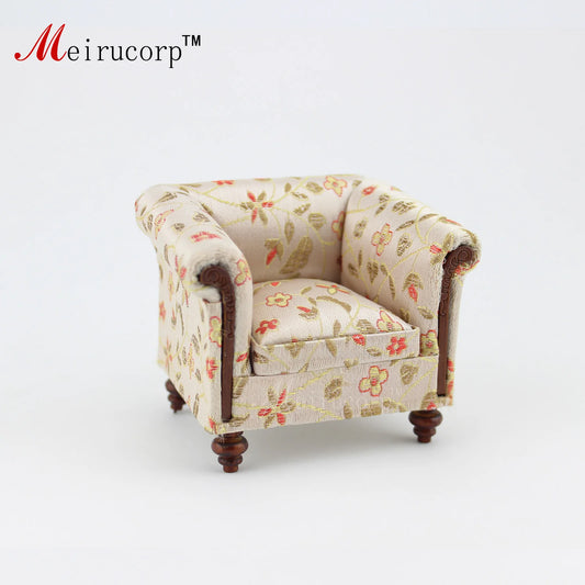 Muebles de casa de muñecas en miniatura a escala 1:12: elegante silla de salón