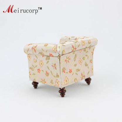 Muebles de casa de muñecas en miniatura a escala 1:12: elegante silla de salón