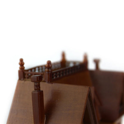 Mesa de casa de muñecas en miniatura de nogal a escala 1:144 para exhibición de muebles a escala 1:12