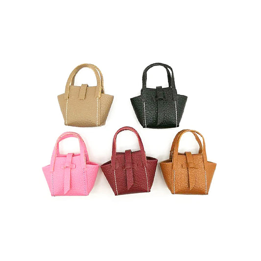 1:6 Scale Miniature Leather Handbag Purse Lady Shoulder Bag Fashion Doll Accessories