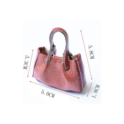 1:6 Scale Miniature Leather Handbag Purse Lady Shoulder Bag Fashion Doll Accessories For Dollhouse
