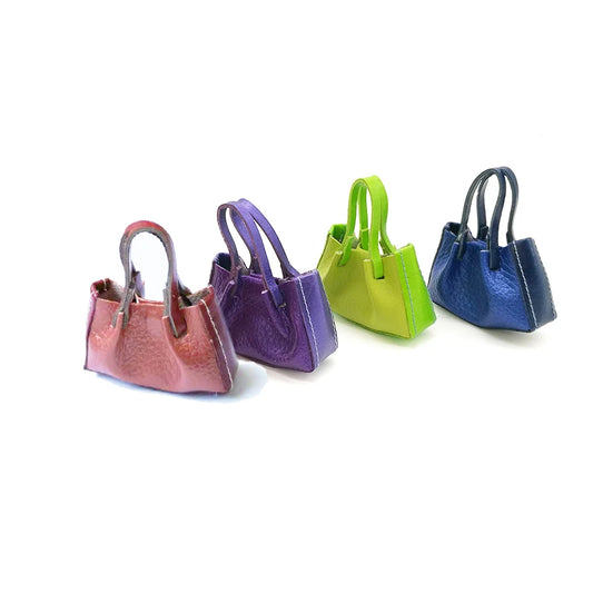 1:6 Scale Miniature Leather Handbag Purse Lady Shoulder Bag Fashion Doll Accessories For Dollhouse