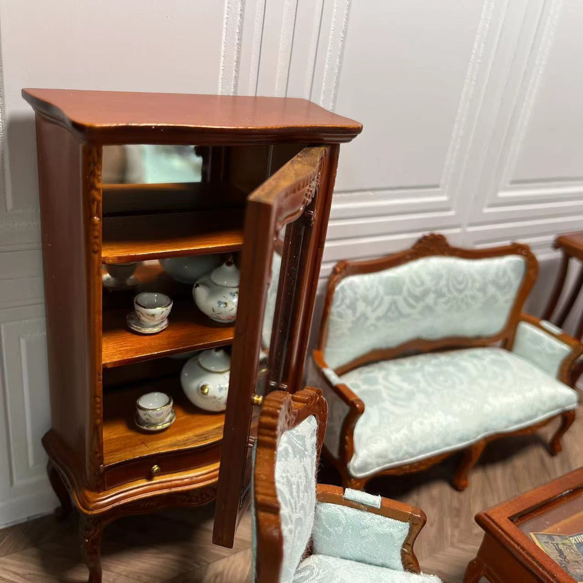 Mini Dollhouse 1:12 Fine Miniatures Ob11 Dijon Sofa Double Sofa Single Sofa