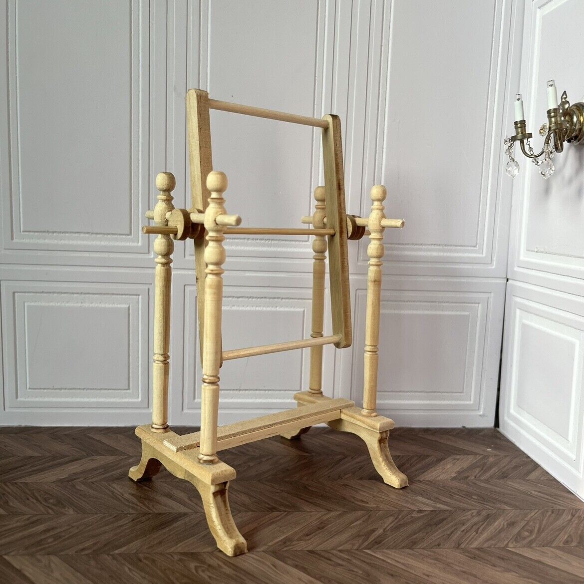 Soporte para bastidor de bordado en miniatura a escala 1:6, muebles para casa de muñecas Blythe