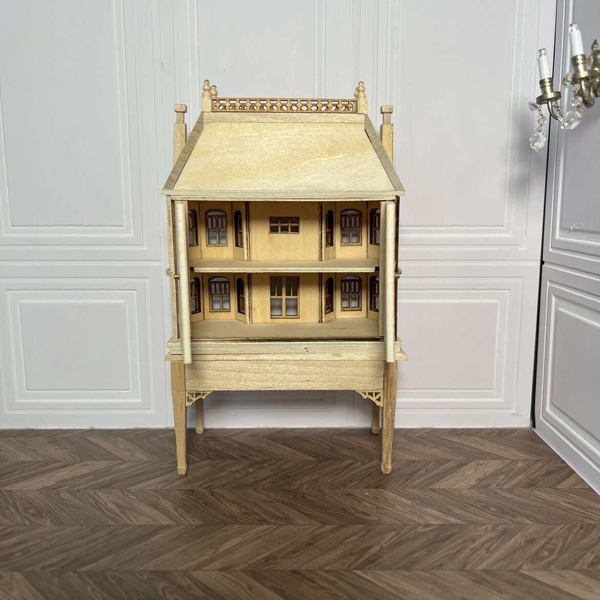 Mini maison de poupée à l'intérieur d'une maison de poupée avec table 1:12 Ob11 Miniature Dollhouse Blythe