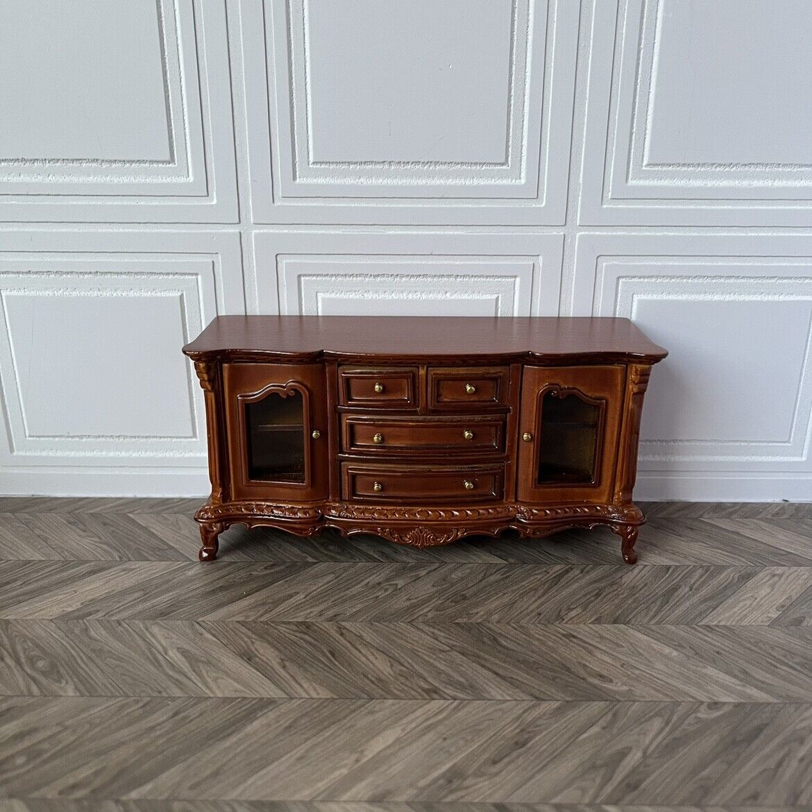 Mueble de TV en miniatura para casa de muñecas BJD, mueble bajo, vitrina, escala 1:12, OB11
