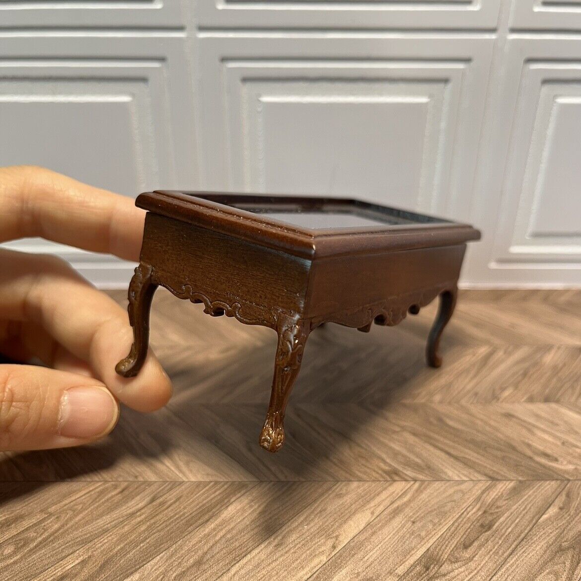 Miniature Dollhouse 1:12 Mini Furniture Ob11 Small Tea Table Open Storage Blythe