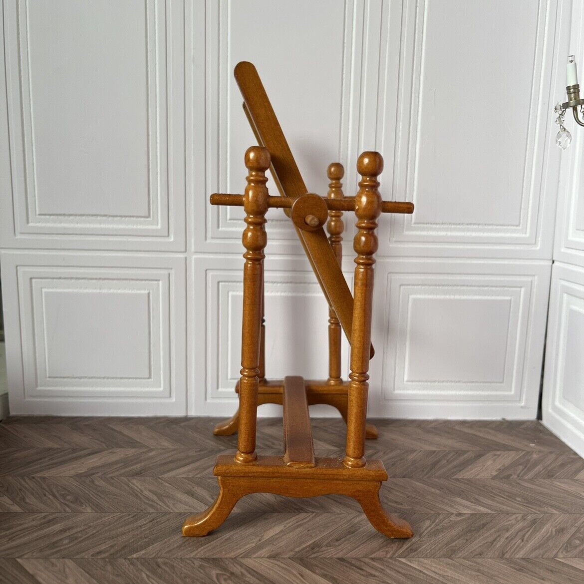 Soporte para bastidor de bordado en miniatura a escala 1:6, muebles para casa de muñecas Blythe