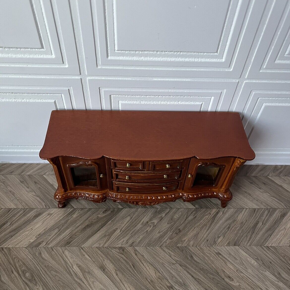 Mueble de TV en miniatura para casa de muñecas BJD, mueble bajo, vitrina, escala 1:12, OB11
