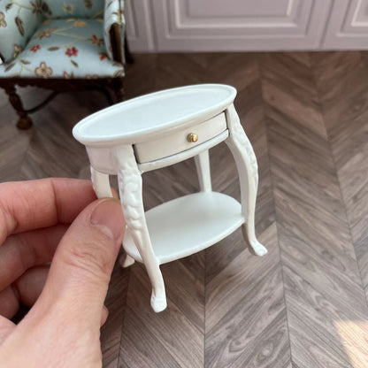 Mini Dollhouse 12 Points Miniature Furniture Ob11 Tea Table with Drawer Blythe