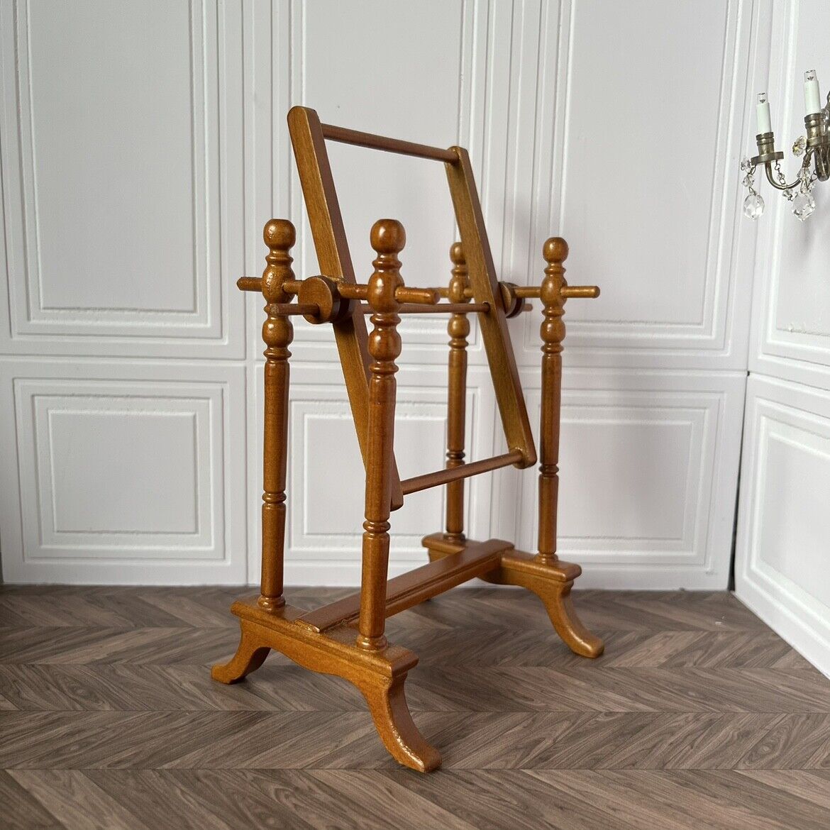 Soporte para bastidor de bordado en miniatura a escala 1:6, muebles para casa de muñecas Blythe