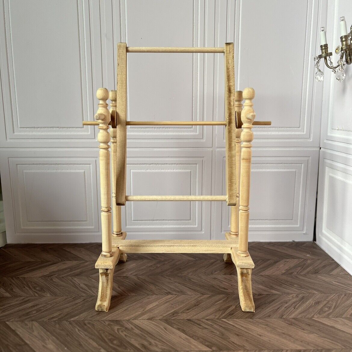 Soporte para bastidor de bordado en miniatura a escala 1:6, muebles para casa de muñecas Blythe