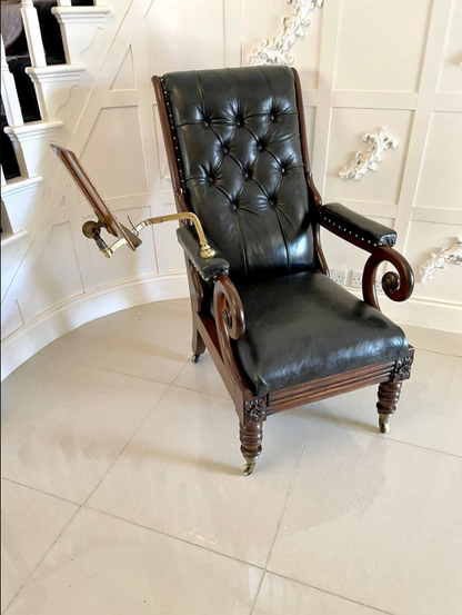 Meuble miniature Chaise de bibliothèque en daim violet Guillaume IV Poulie à quatre pieds 