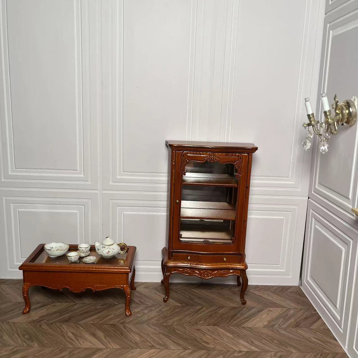 Miniature Dollhouse 1:12 Mini Furniture Ob11 Small Tea Table Open Storage Blythe