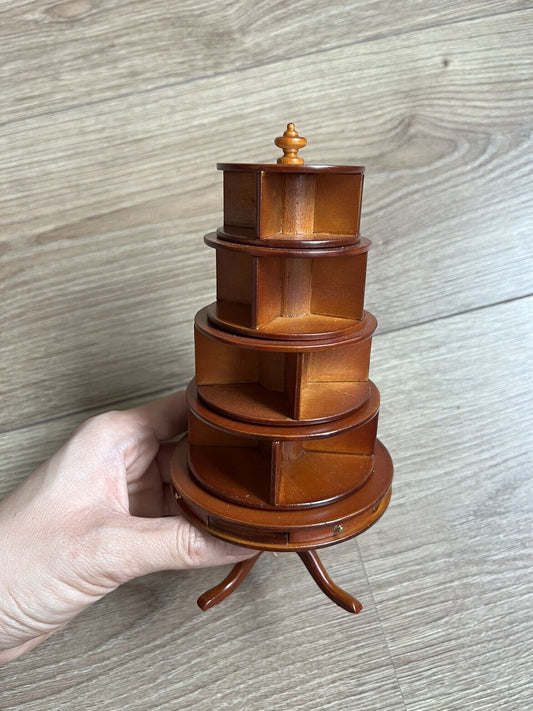 1:12 Dollhouse Furniture Ob11 Swirling Cup Jenga Bookshelf Rotatable Detachable