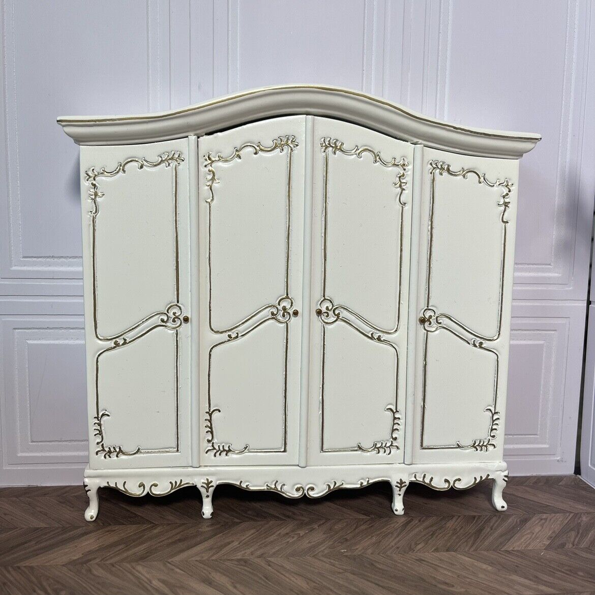 Mini muebles 1:12 OB11 Armario de almacenamiento de cuatro puertas Casa de muñecas Blythe