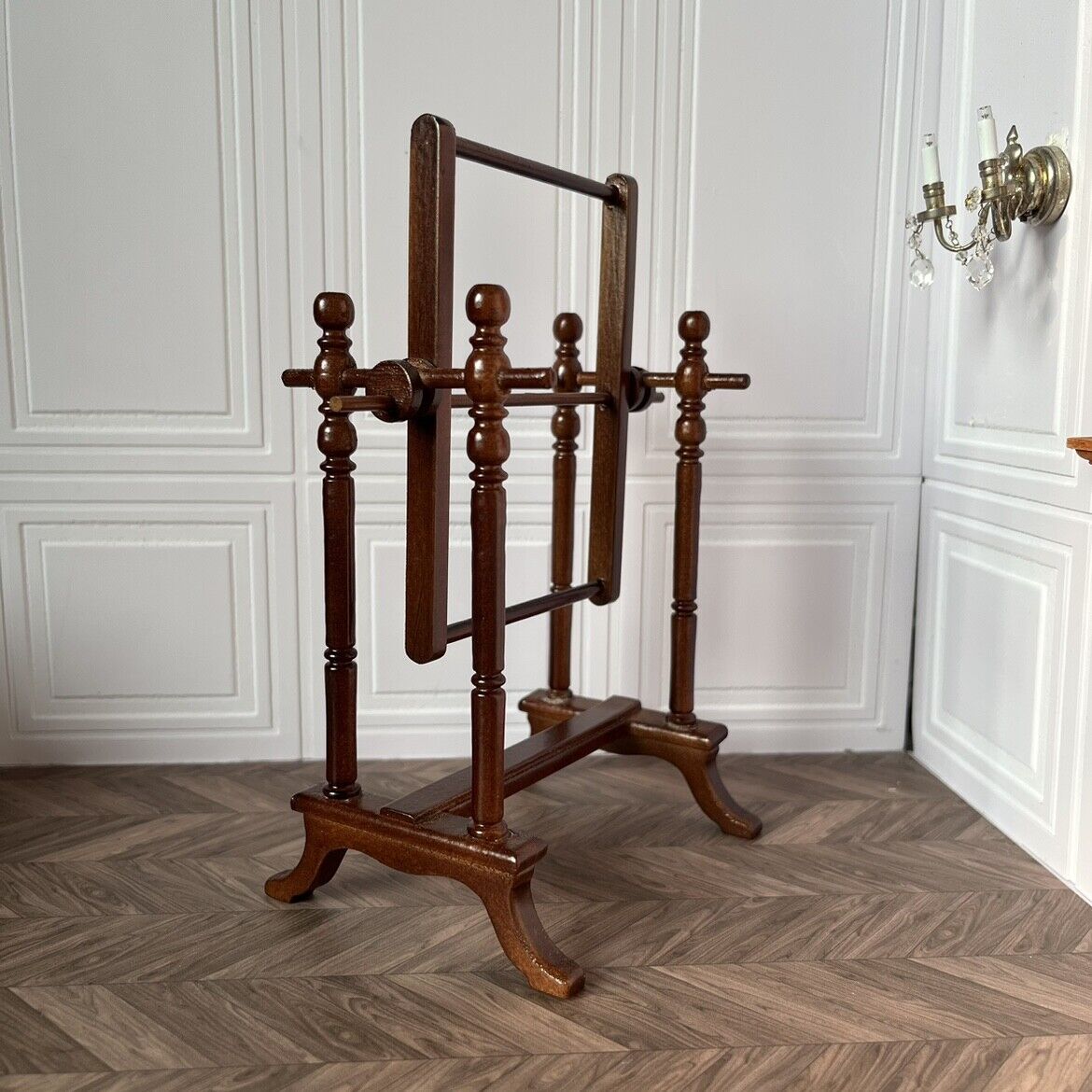 Soporte para bastidor de bordado en miniatura a escala 1:6, muebles para casa de muñecas Blythe