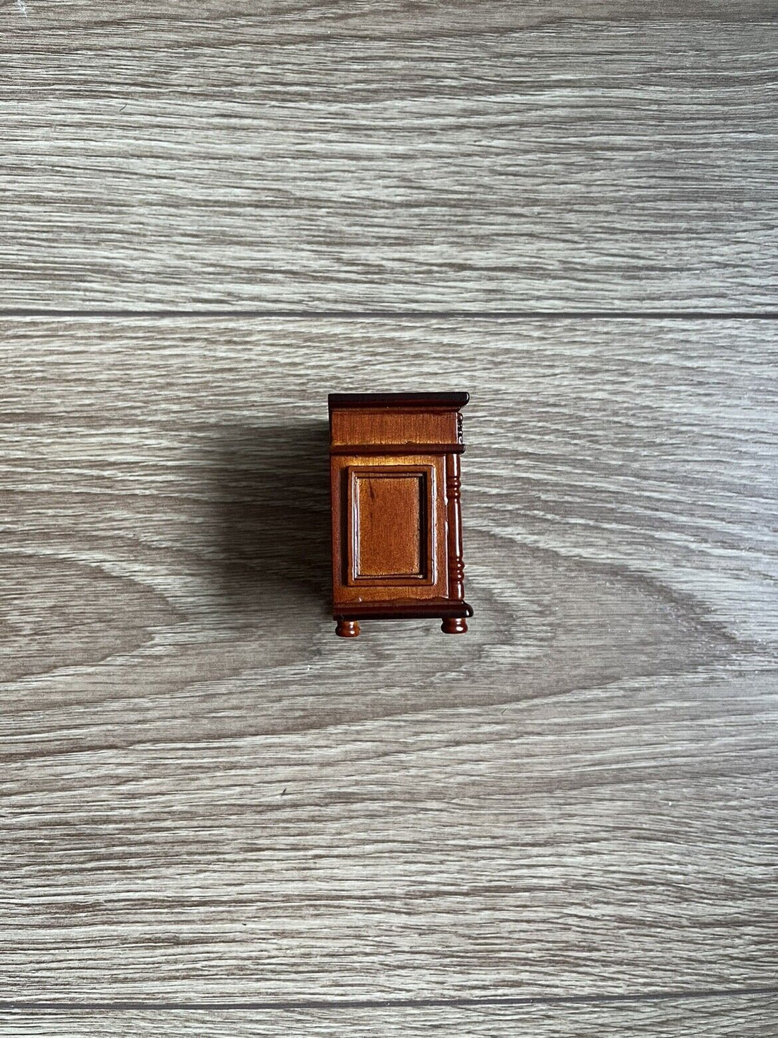 1:12 Walnut Geometric Design Baby Bedroom Bedside Props Ob11 Accessories Blythe