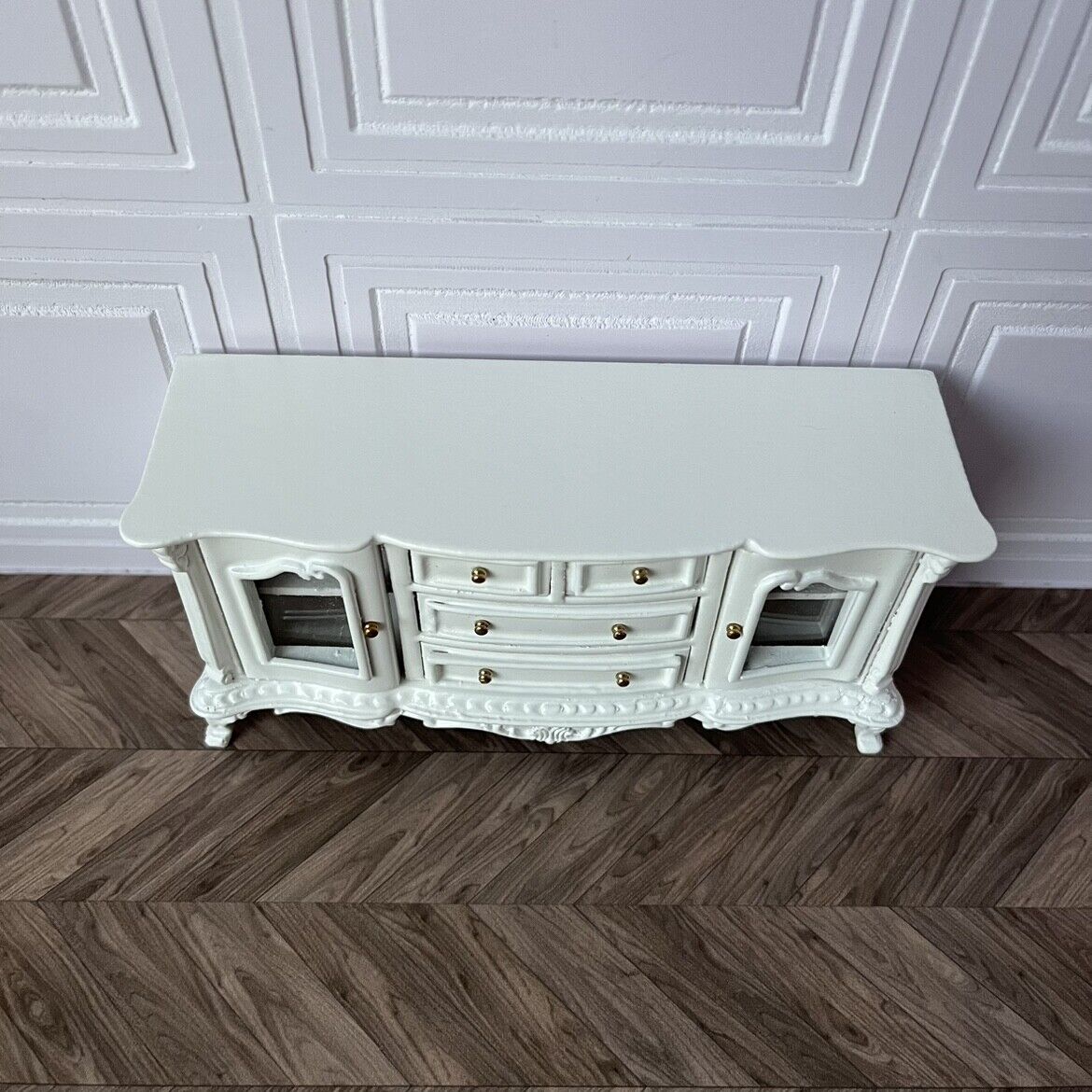 Mueble de TV en miniatura para casa de muñecas BJD, mueble bajo, vitrina, escala 1:12, OB11