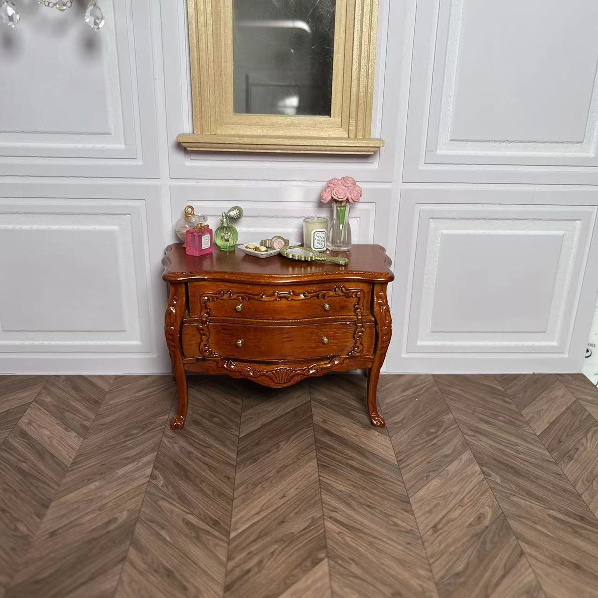 Maison de poupée miniature 1:12 mini meubles OB Layers Commode à tiroirs 